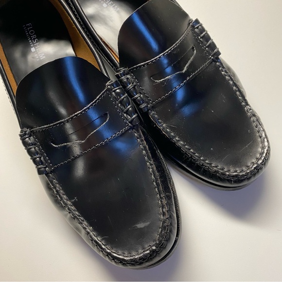 FLORSHEIMIM - BLACK - BERLEY MOC TOE PENNY LOAFER - Picture 8 of 15